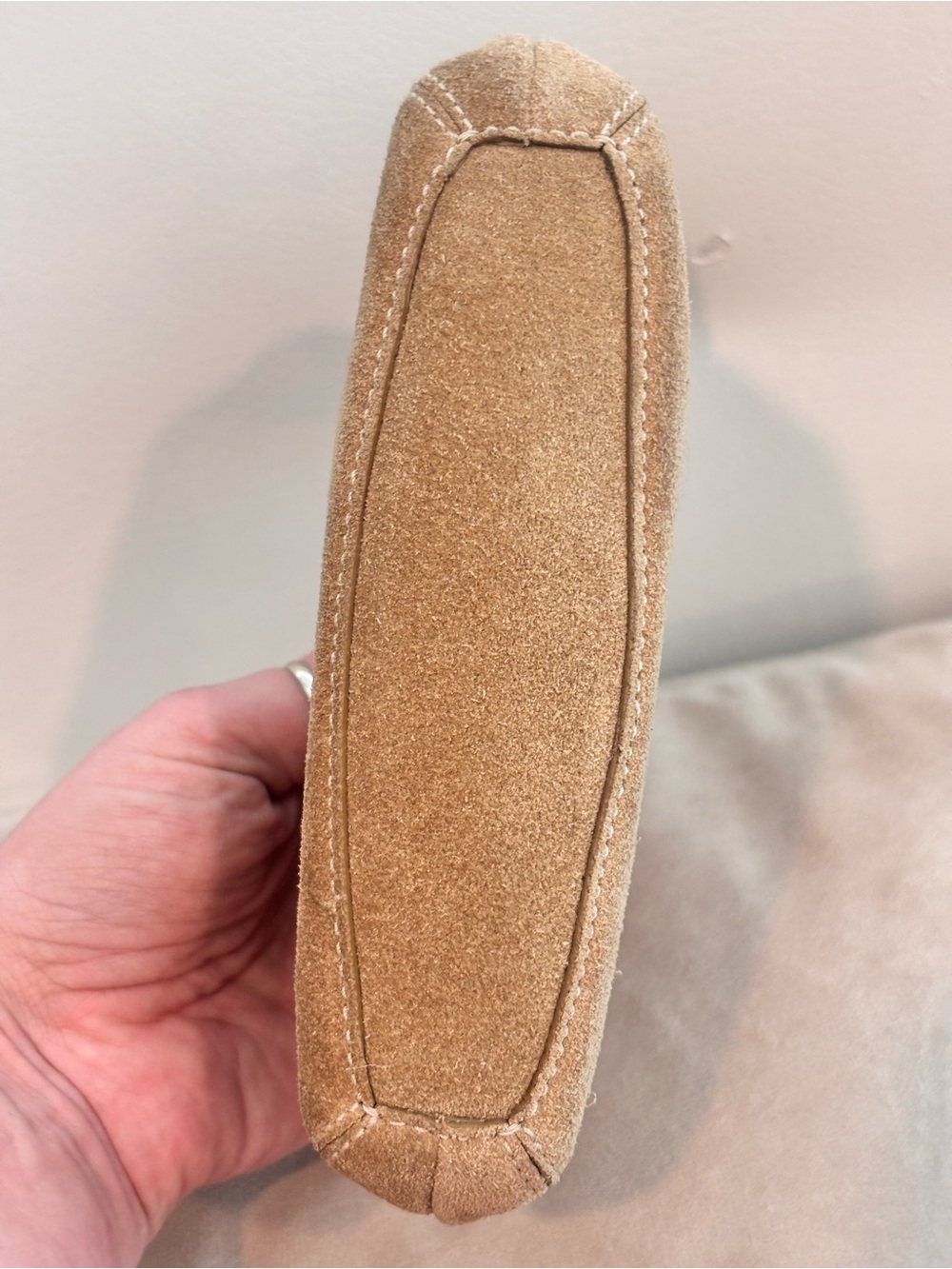 COACH Y2K Leatherware Tan Suede Tassle Wristlet - Picture 10 of 14